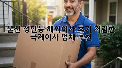 울산 성안동 해외이사 후기: 저렴한 국제이사 업체 추천! 😭➡️😄